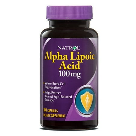 Natrol Acide alpha-lipoïque 100mg Capsules, 100 Ct