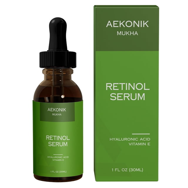 Suero de retinol para el cuidado de la piel - Antienvejecimiento - Desvanece líneas finas y cicatrices de acné - Enriquecido con potente retinol ácido hialurónico vitamina E aloe vera aceite de jojoba