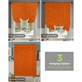 thumbnail image 4 of Orange Rhombus Plaid Tie Up Curtains for Kitchen Bathroom Bedroom Windows 45 Inch Length, Classic Modern Geometric Abstract Art Balloon Drape Curtains Shade Rod Pocket Drapery Curtain Panel, 42"x54", 4 of 7