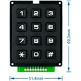 thumbnail image 4 of Treedix 3x4 Keypad 12 Buttons Keypad Module Number Pad Compatible with Arduino, 4 of 5