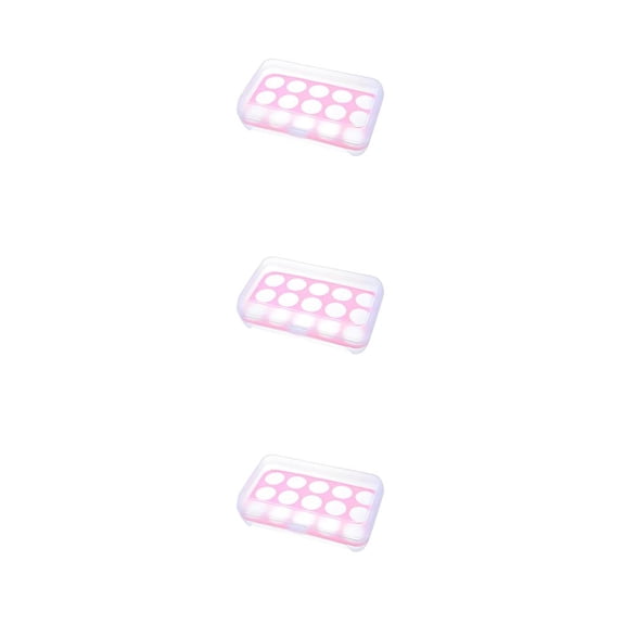 Wosthever Caja de almacenamiento de huevos de 15 rejillas con tapa Cajas de mantenimiento fresco Organizador Soporte de huevos de plástico Type1 NO1