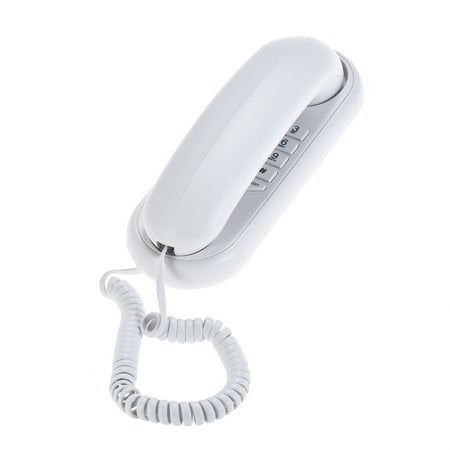 Portable Corded Telephone Phone Pause/ Redial/ Flash Wall Mountable Base Handset for House Home Call Center Office Company