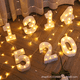 thumbnail image 4 of Letras iluminadas YZhouD, letras LED negras del alfabeto, luces nocturnas para el hogar, bar, festival, fiesta de cumpleaños, boda, decoración -S, 4 of 6
