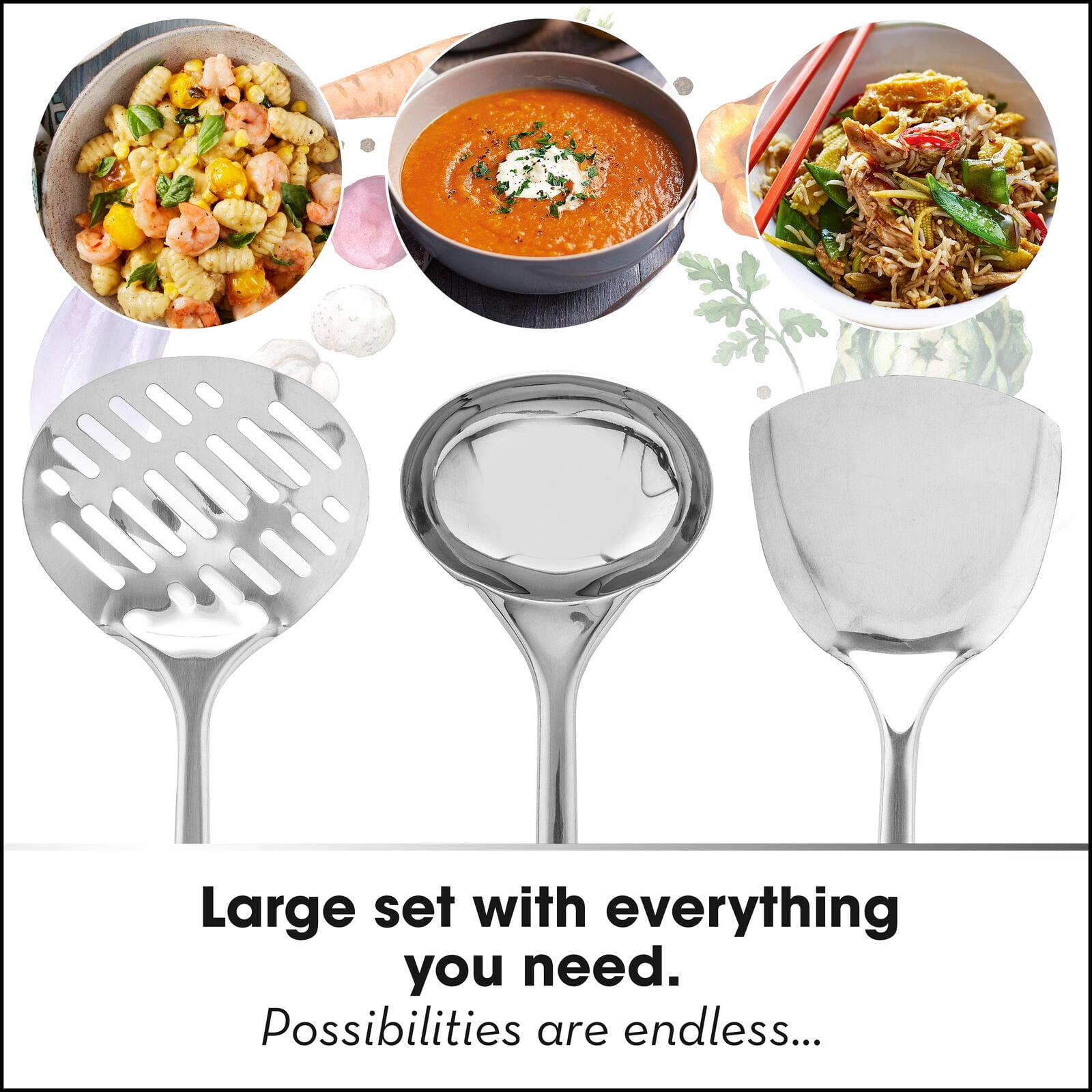 Home Hero 54 Pcs Stainless Steel Kitchen Utensils Set - Cooking Utensils  Set & Spatula - First Home Essentials Utensil Sets - Household Essentials