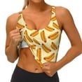 thumbnail image 3 of Fotbe Hot Dog 3 Sujetador Deportivo Largo sin Aros para Mujer con Almohadillas y Soporte Medio, Transpirable y Absorbente, Camiseta Tipo Chaleco o Tank Top-Large, 3 of 8