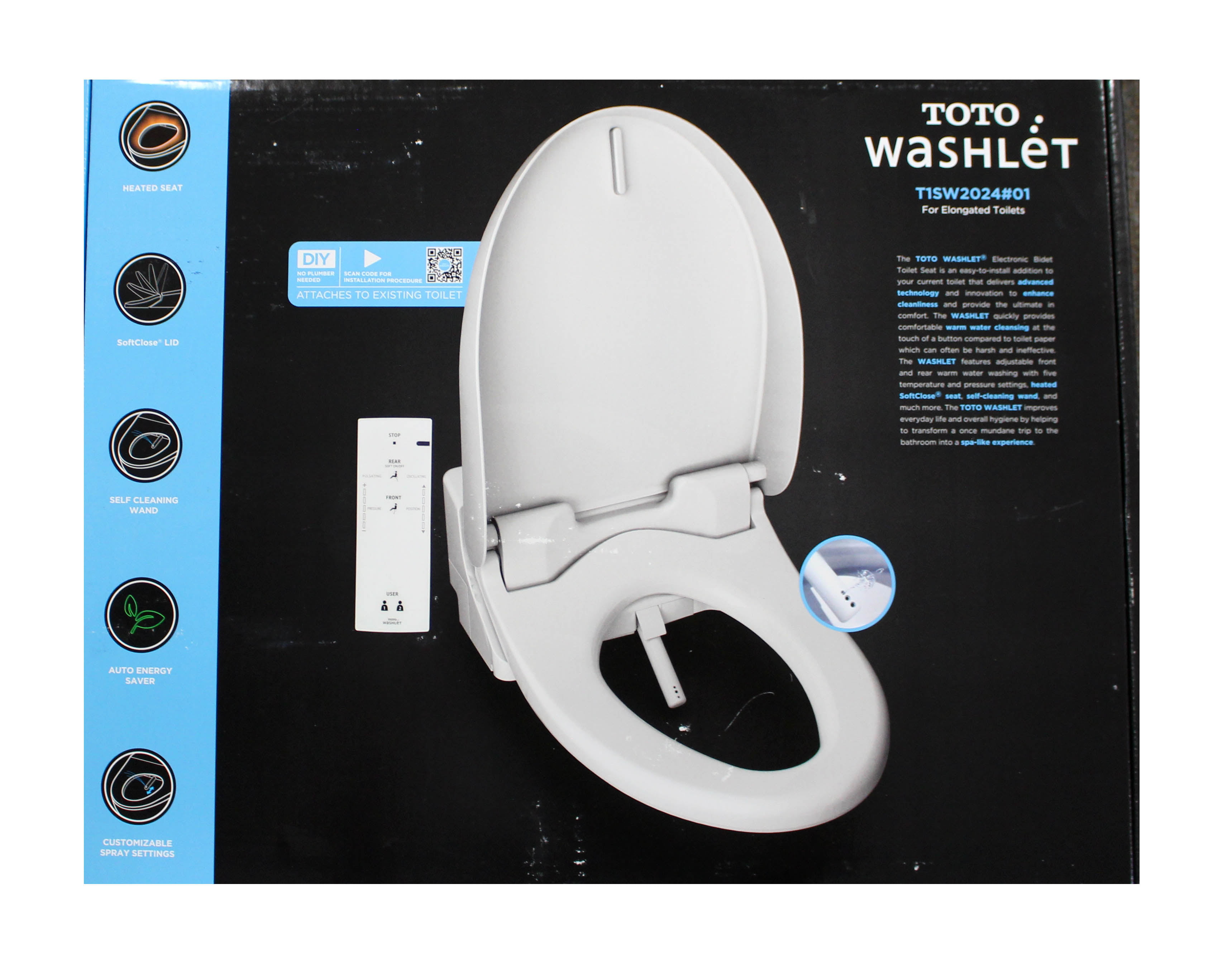 Toto Washlet For Elongated Toilets T1sw2024 01 Walmart Com Walmart Com
