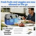 thumbnail image 5 of 26 Quarts Portable Electric Cooler, Foldable Heater Bag, Powered 12 Volt AC/DC Compatible, for Cooling Pre-Cooled Food & Drinks (25L Grey), 5 of 9