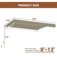 thumbnail image 7 of MEETWARM 9.8'x 8.2' Patio Awning Retractable Awning Cover for Sunshade Shelter, Outdoor Patio Canopy with Manual Crank Handle/Water-Resistant 280g/m² Polyester for Patio, Balcony, Yard, Beige, 7 of 7