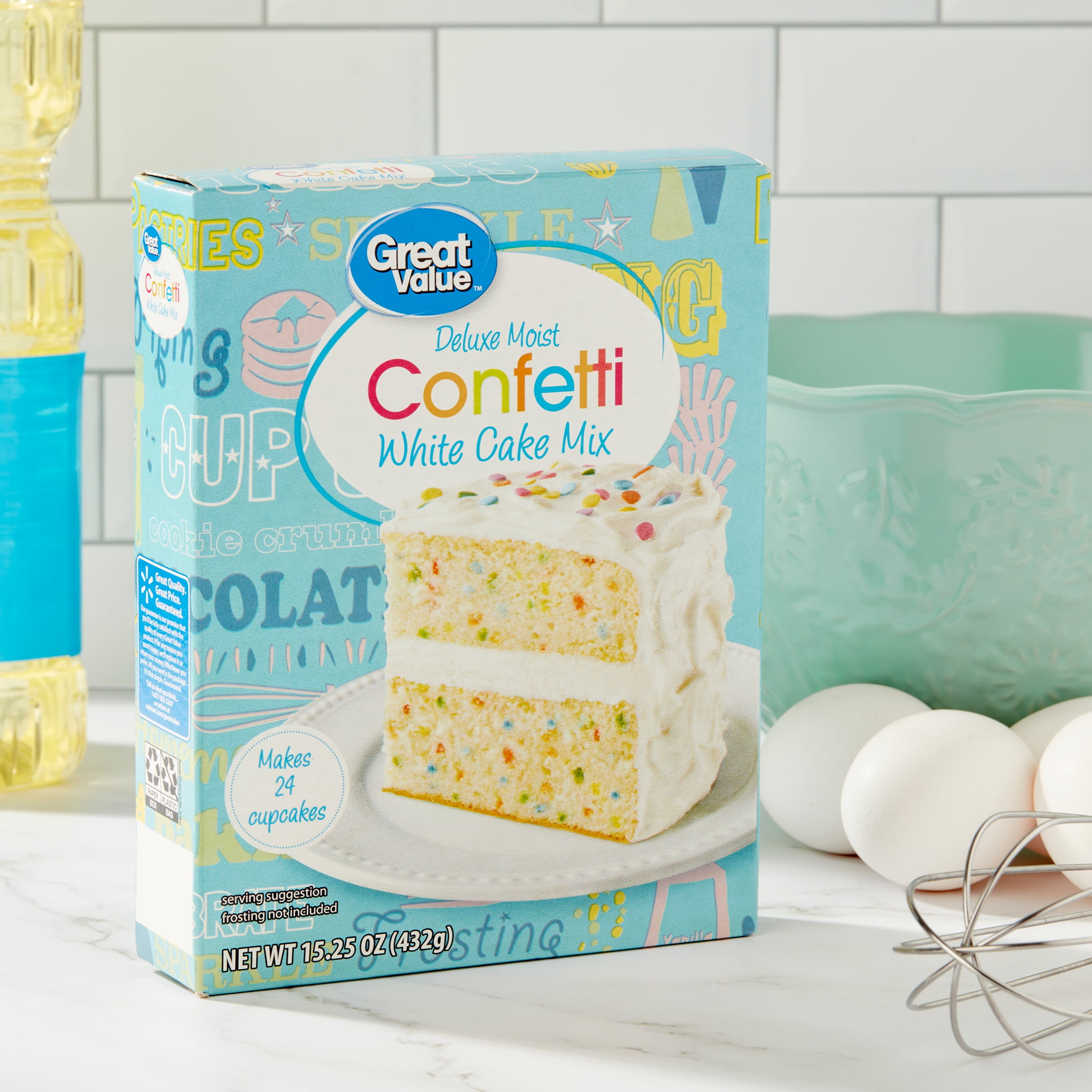 White Confetti Square Cake Pan 8x8 - Creative Kitchen Fargo