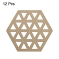 thumbnail image 3 of Uxcell Felt Coasters, Hexagonal Pad Coaster for Drink Cup Pot Bowl Vase, Beige 12 Pack, 3 of 5