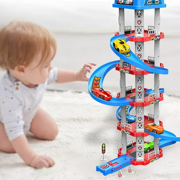 Jouet Rampe de Voiture pour Enfants, Piste de Course avec Piste à 8 Roues pour Tout-Petits de 1 à 3 Ans Cadeaux d'Anniversaire