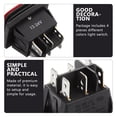 thumbnail image 3 of 4Pcs Rocker Toggle Switch On-Off-On 6 12V DC Car Boat Automobiles Waterproof LED Latching Switches (Blue, Red, Green, Yellow Lights), 3 of 6