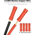 thumbnail image 6 of LUU-Trolling Motor Plug 12v, Waterproof Trolling Motor Plug and Receptacle Compatible With Minn Kota Marine Boat, 8AWG Boat Copper Wire, 4pcs Heat Shrinkable Butt Connectors_SAI, 6 of 8