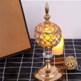 thumbnail image 2 of Candelabros de cristal, candelabros dorados, centros de mesa, velas votivas Diámetro 114 cm Altura 32 cm, 2 of 7