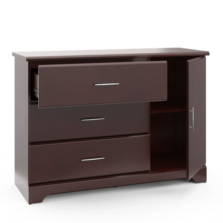 UPC: 0081877502392 | Storkcraft Brookside 3 Drawer Modern Combo Dresser Espresso