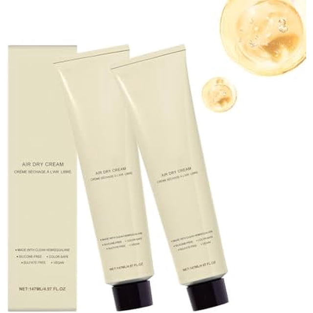 Crema de sec al aire sin calor para cabello riz, crema para peinar, definidora de rizos, hidratante, ligera y con control del frizz para cabello ondul y encresp, fórmula segura para el color.