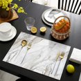 thumbnail image 2 of Grey Gold Marble Place Mats Washable Placemats for Indoor Kitchen Dining Cute Funny Dining Table Mats, 2 of 7
