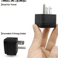 thumbnail image 3 of Adaptador de enchufe de viaje de EE. UU., 4 unidades, UE/Reino Unido/AU/In/CN/JP/Asia/Italia/Brasil a EE. UU. (tipo B), 3 enchufes de EE. UU., cargador convertidor negro, 3 of 6