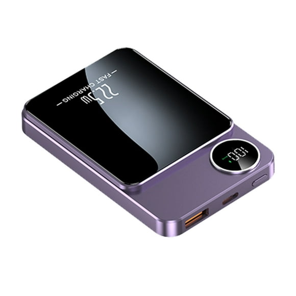 Banque d'Alimentation Sans Fil Magnétique Batterie d'Urgence 10000mAh Chargeur Portable à Charge Rapide Magnétique 22.5W avec Affichage LED