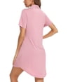 thumbnail image 4 of Vividxx Women Pajama Nightgown For Women Short/Long Sleeve Button Down Nightwear Top Boyfriend Sleep Shirts Nightdress Fashion, 4 of 5