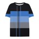 thumbnail image 4 of Ploknplq Elbow Length Tee Shirts for Women,Stripe Shirt,Workout T Shirts for Women,Spring Round Neck Splicing Striped Loose Short Sleeve T Shirt,Oversized Shirts for Women,Graphic Tee Blue L, 4 of 4