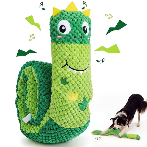 Dog Puzzle Toy with Treat Pockets & Squeaky Sounds,Treat Toy for Small Medium Large Breed Puppy, Snail