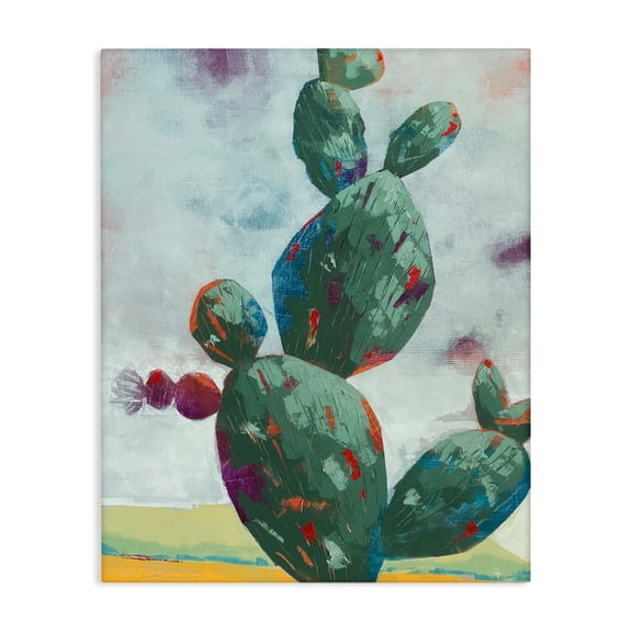 Stand Tall Rounded Cacti Canvas Wall Art, design by Dianna Fritzler
