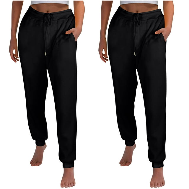FAIWAD Womens Cinch Bottom Sweatpants 2PC High Waisted Drawstring Fleece Baggy Jogger Workout Trousers