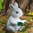 thumbnail image 5 of Chanana Reading Bunny Statue Decor, Resin Easter Rabbit Figurine Sculpture Collectible for Home Desktop Ornaments and Garden Lawn Decoration, Gray, 5 of 6