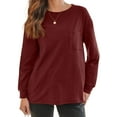 thumbnail image 2 of Shine Up 2 Pack Womens sweatshirt Casual Long Sleeve Shirts Crewneck Lightweight Tops, 2 of 6