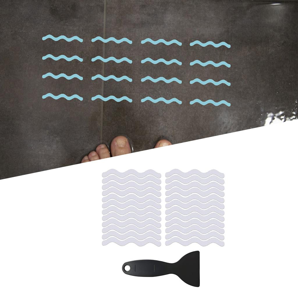24PCS Adhesive Safety Treads Anti Strips Stickers Non Skid Bathtub