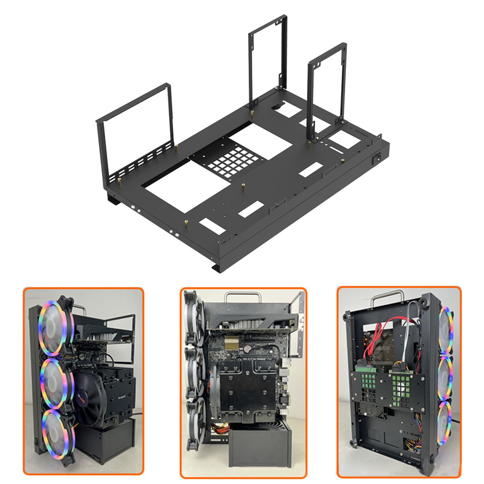 COOLHOOD Computer Motherboard Case Rack Personality Open Chassis Vertical Overclocking Open Aluminum Frame Chassis Rack