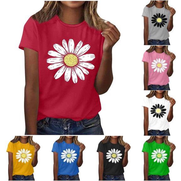 Active Tops Women Shirt Women's Tee Shirts Womens Turtleneck Long Sleeve Tops Summer Casual Tops for Women Summer Tee Shirts for Women Short Sleeve Shirts Casual Women's Shirt Red L