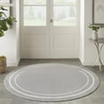 thumbnail image 5 of Nourison Essentials Indoor/Outdoor Grey/Ivory 6' x round Area Rug, (6 Round), 5 of 11