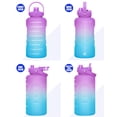 thumbnail image 2 of GEDUX 128 oz Motivational Water Bottle with Time Marker, Leakproof Wide Mouth Water Bottle, BPA-Free 2-in-1 Lid with Straw & Spout for Gym Camping, 2 of 7