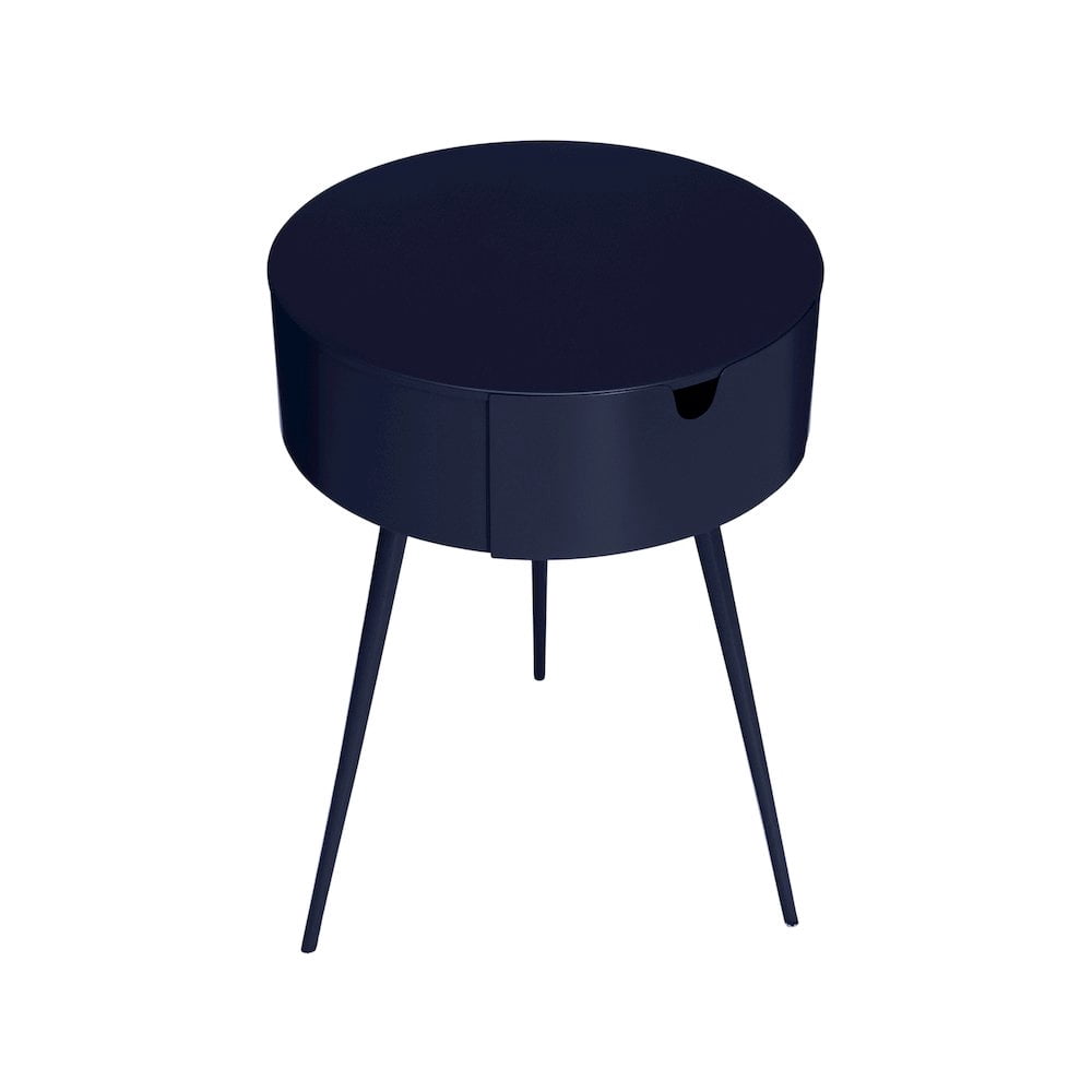 Meridian Furniture Bali Navy Metal Nightstand