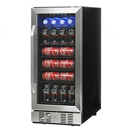 NewAir Compact 96 Can Built-In Beverage Refrigerator, Stainless (Best Built In Refrigerator 2019)