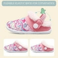 thumbnail image 5 of L-Run Kids Fluffy Fuzzy Slippers Boys Girls House Home Slippers with Strap Slip-on Shoes 13-13.5, 5 of 6
