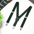 thumbnail image 6 of Buyless Fashion Adjustable Suspenders for Kids Toddlers Baby Elastic Solid Color 1 Inch - Y Back Design - 5102-Hunter-Green-22, 6 of 8