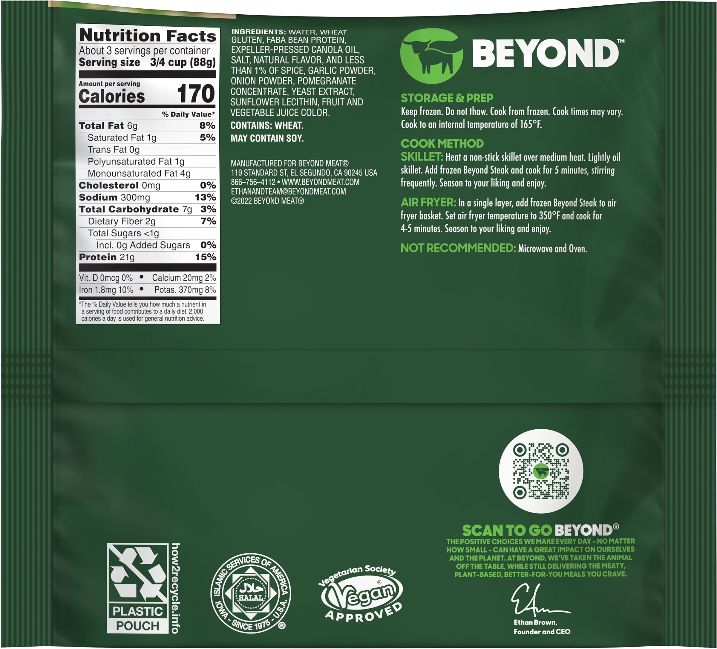 Beyond Meat Beyond Steak Plant-Based Seared Tips Frozen 10 oz