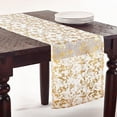 thumbnail image 4 of Fennco Styles Gold Bottega Foil Print Tablecloth, 4 of 11