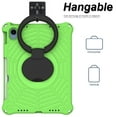 thumbnail image 4 of Kids Friednly Case for iPad 10th Gen 10.9" 2022, EVA Foam Shoulder Strap Shockproof Protective Case with Pencil Holder Rotated Handle Bracket Stand Heat Dissipation Cover, Green, 4 of 7