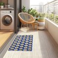 thumbnail image 4 of Yayeee Doormat for Inside 20"x32" Absorbent Low-Profile Washable Non-Slip Rubber Backed Entryway Rug, Elegant Daisy Pattern, 4 of 8
