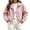 Pink, variant on cocolona Womens Trendy Jacket Long Sleeve Zipper Polka Dot Printed Cropped Coat Loose Casual Cute Fall Outerwear with Pocket