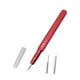thumbnail image 4 of Juego de herramientas ergonómicas antideslizantes para grabado de roscas con cincel y trazador de modelos Rojo, 4 of 9
