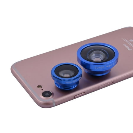3 in 1 Phone PC Fish Eye Super Wide Angle Macro Clip on Camera Lens Kit