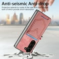 thumbnail image 3 of Back Case Compatible with Samsung Galaxy Z Fold 6, Classic Card Slot Back Anti-Scratch Support Magnetic Car Mount PU Leather + Denim + TPU Phone Case Cover for Samsung Galaxy Z Fold 6, Pink, 3 of 7