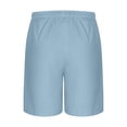 thumbnail image 6 of Men Summer Shorts Casual Fashion Solid With Pocket Elastic Waist Short Pants, 6 of 7