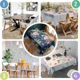 thumbnail image 3 of Pioneer Flower Floral Print Pattern Rectangle Tablecloth 60"x120",Waterproof Polyester Rectangle Table Cloth, Wipeable Spillproof Polyester Tablecloth for Dining, Camping, Indoor and Outdoor, 3 of 6