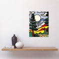 thumbnail image 2 of Modern Pop Art Forest Mountain Landscape Bright Colourful Comic Book Style Halftone Unframed Wall Art Print Poster Home Decor Premium, 2 of 3
